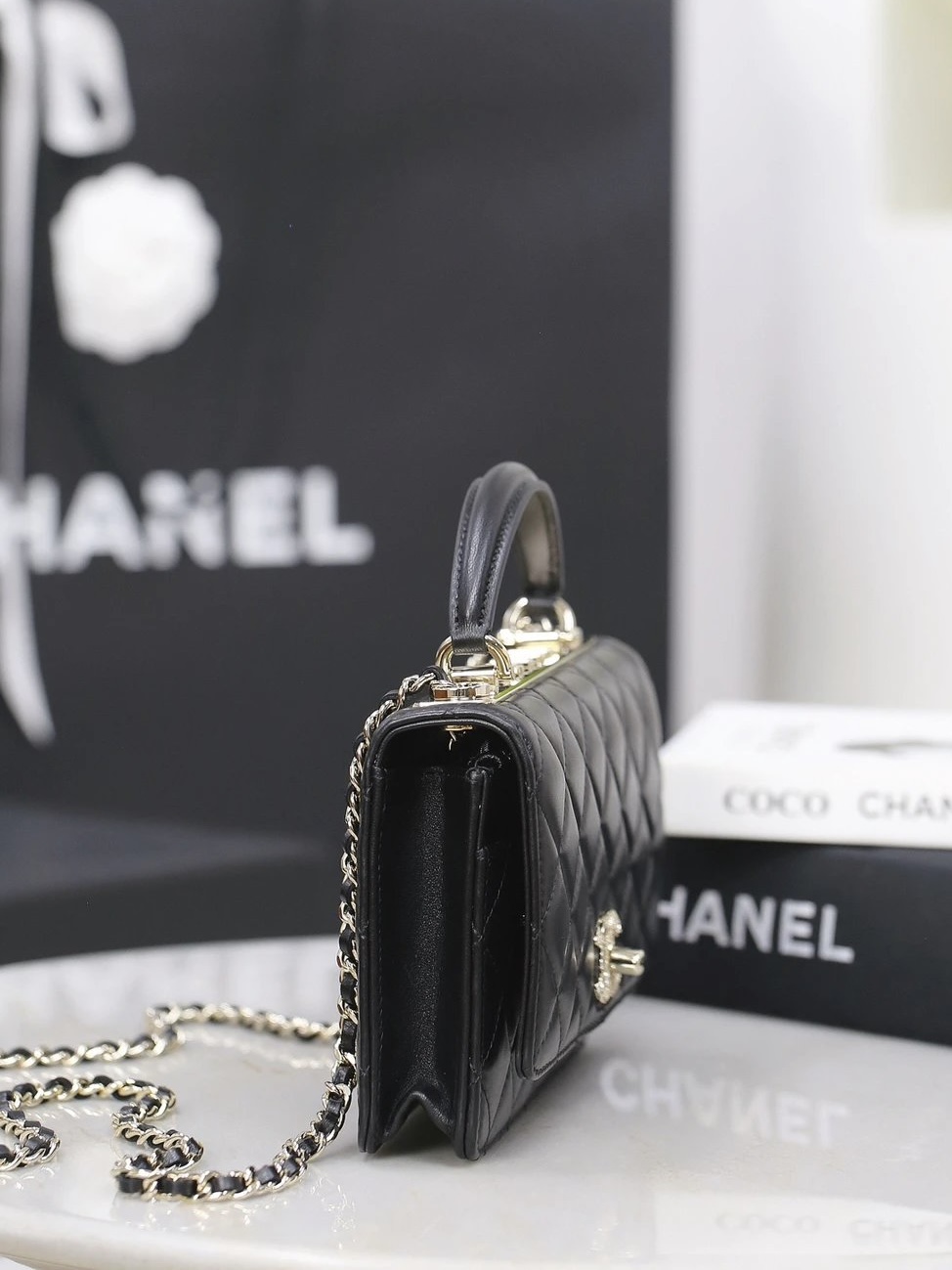 CHANEL 25S Lambskin & Crystal WOC - image 3