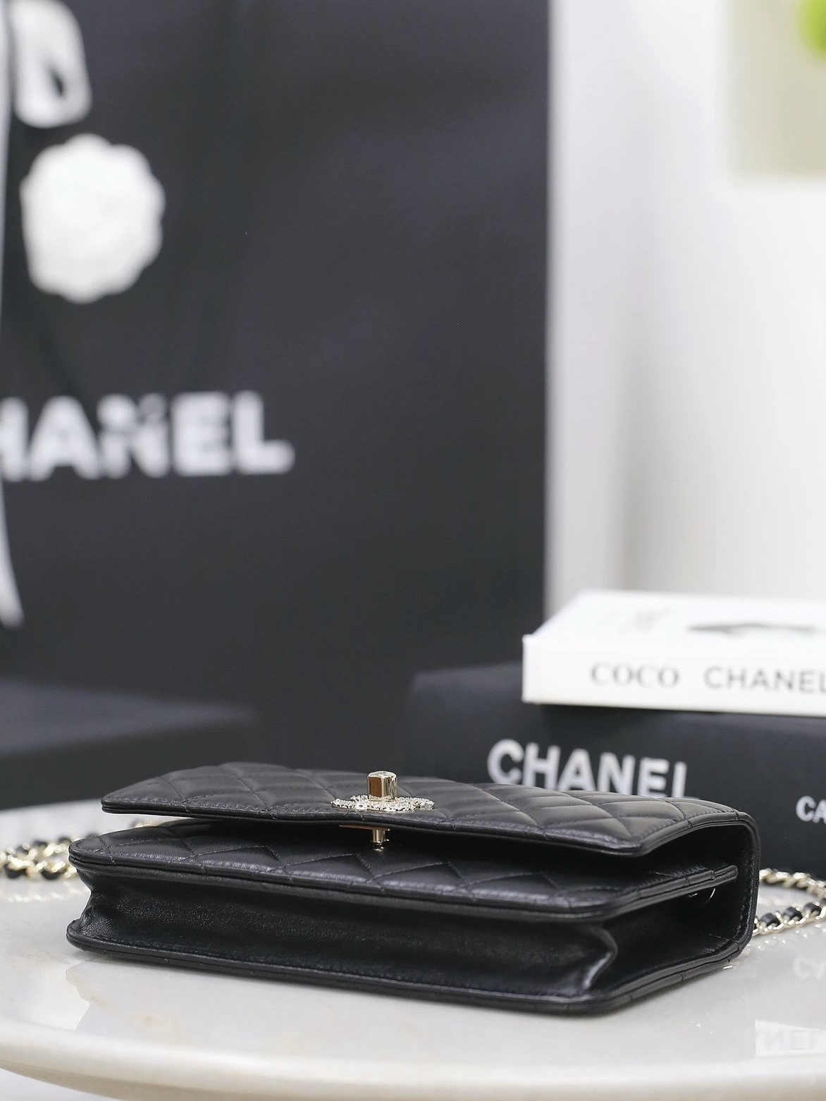CHANEL 25S Lambskin & Crystal WOC - image 5
