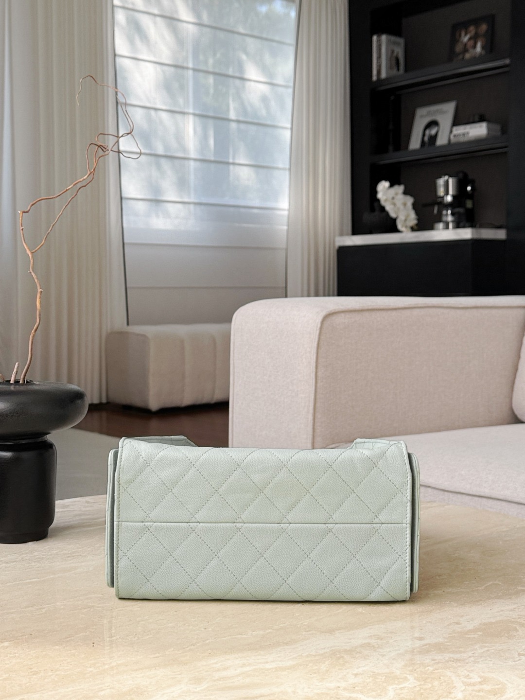 CHANEL 25A Hobo Bag Caviar leather In Mint Green - image 5