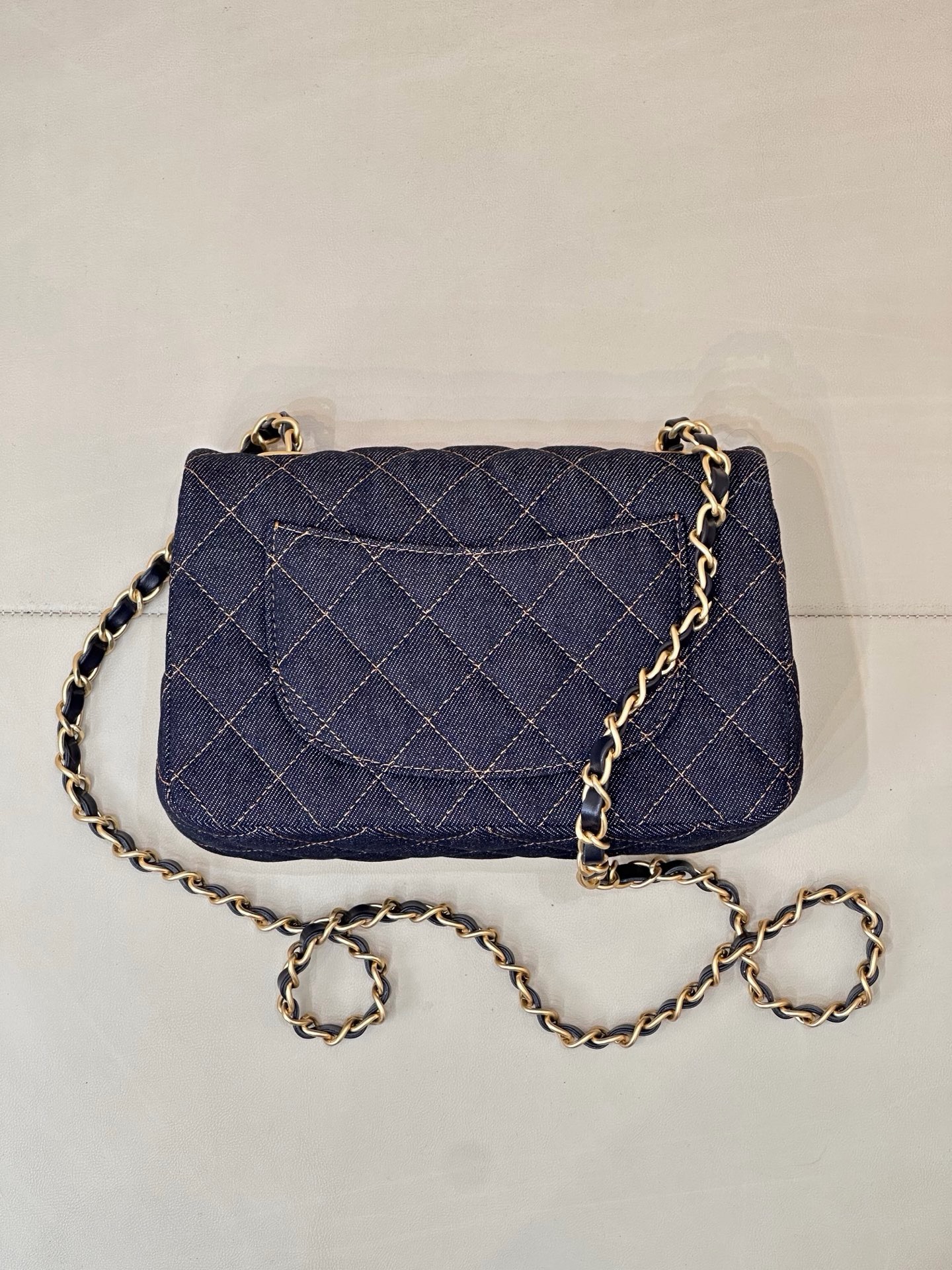 CHANEL MINI CLASSIC HANDBAG Denim Dark Blue - image 3