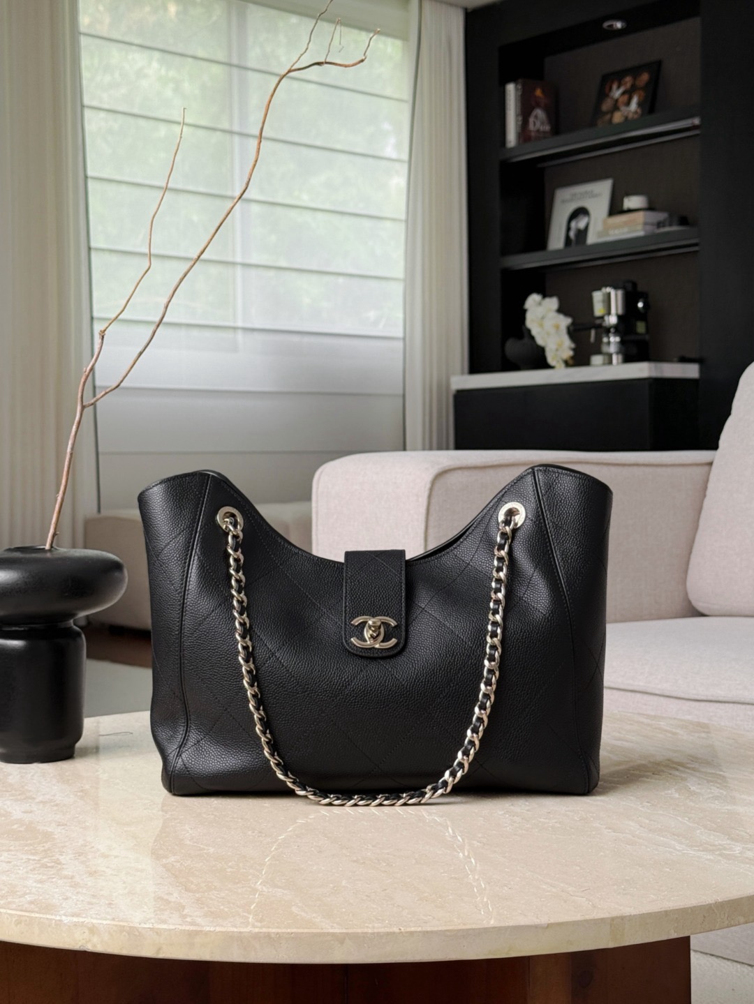 CHANEL Tote Bag Grained Calfskin - image 3