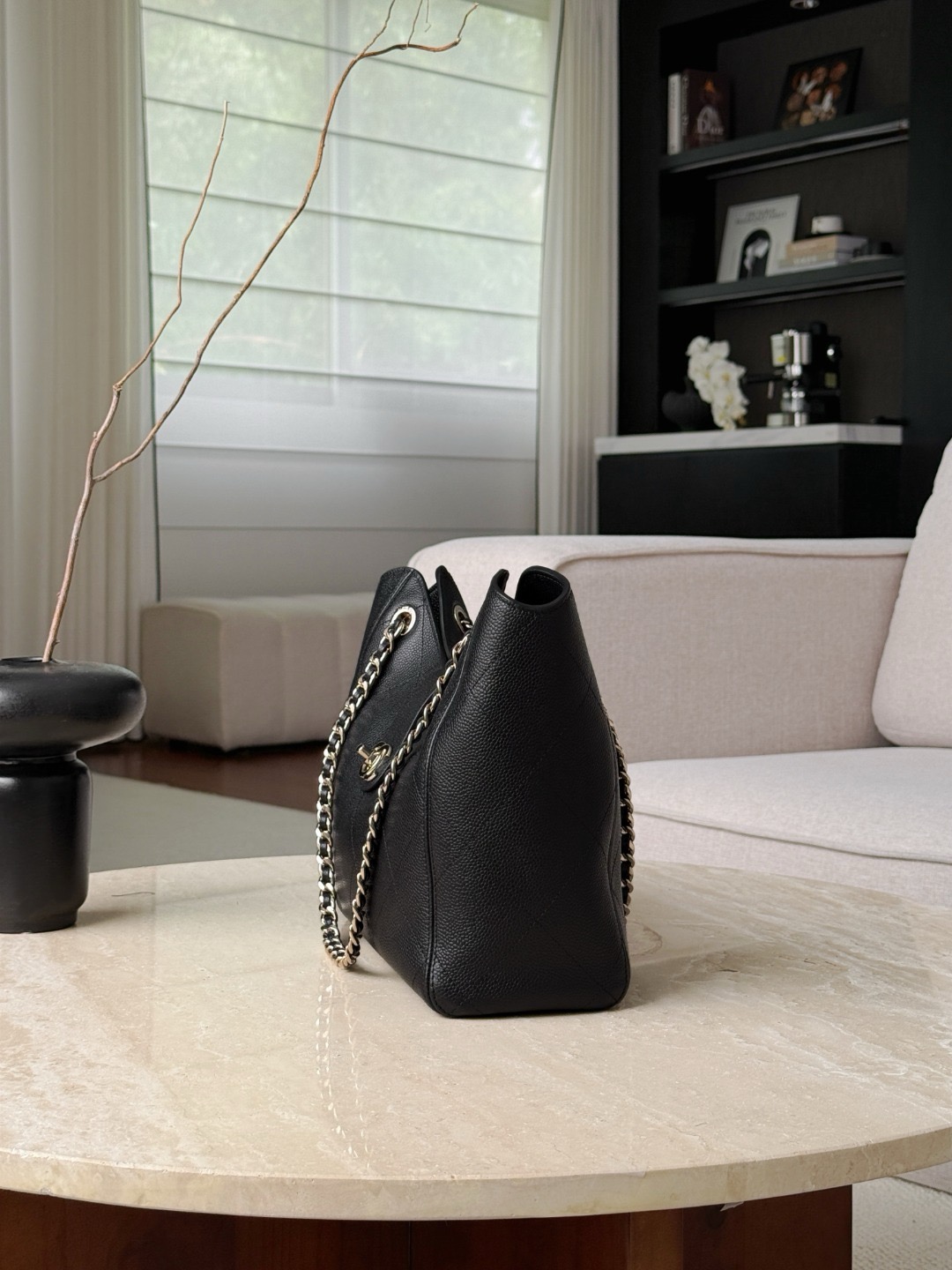 CHANEL Tote Bag Grained Calfskin - image 4