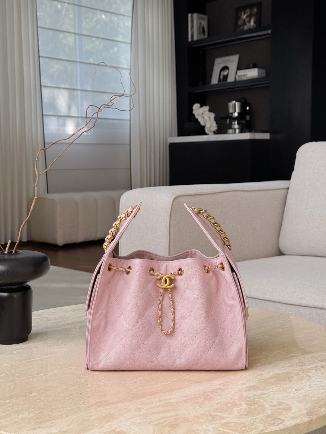 CHANEL 25A Hobo Bag Caviar leather In Light Pink - image 2