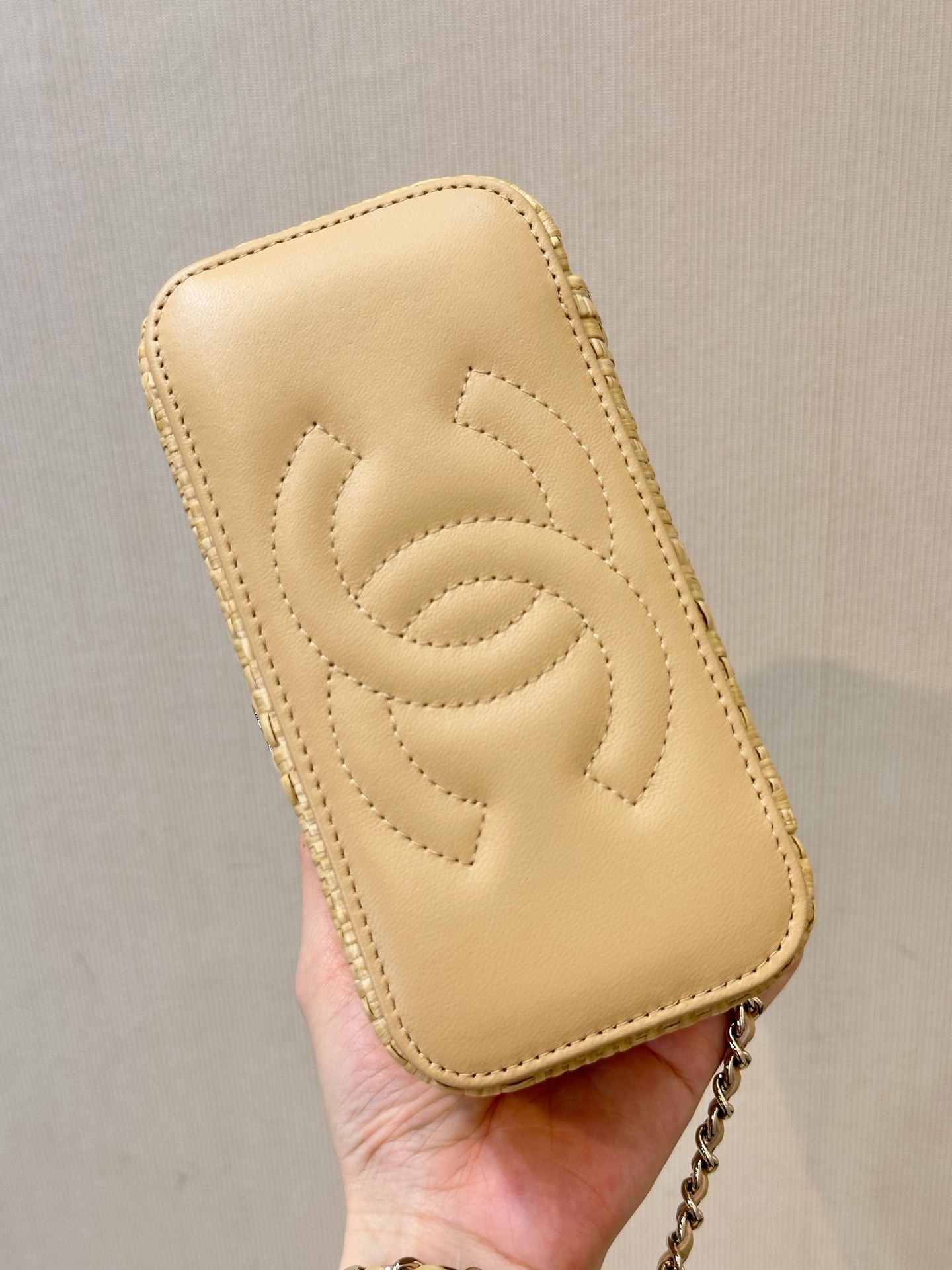 CHANEL CLASSIC LONG VANITY WITH CHAIN Braided Raffia - image 6