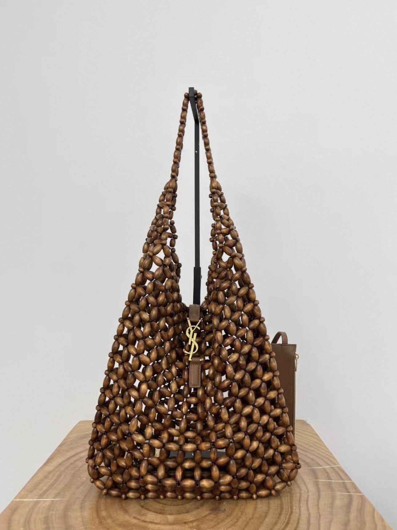 YSL Le 5 À 7 Beaded Bag Light Wood - image 2