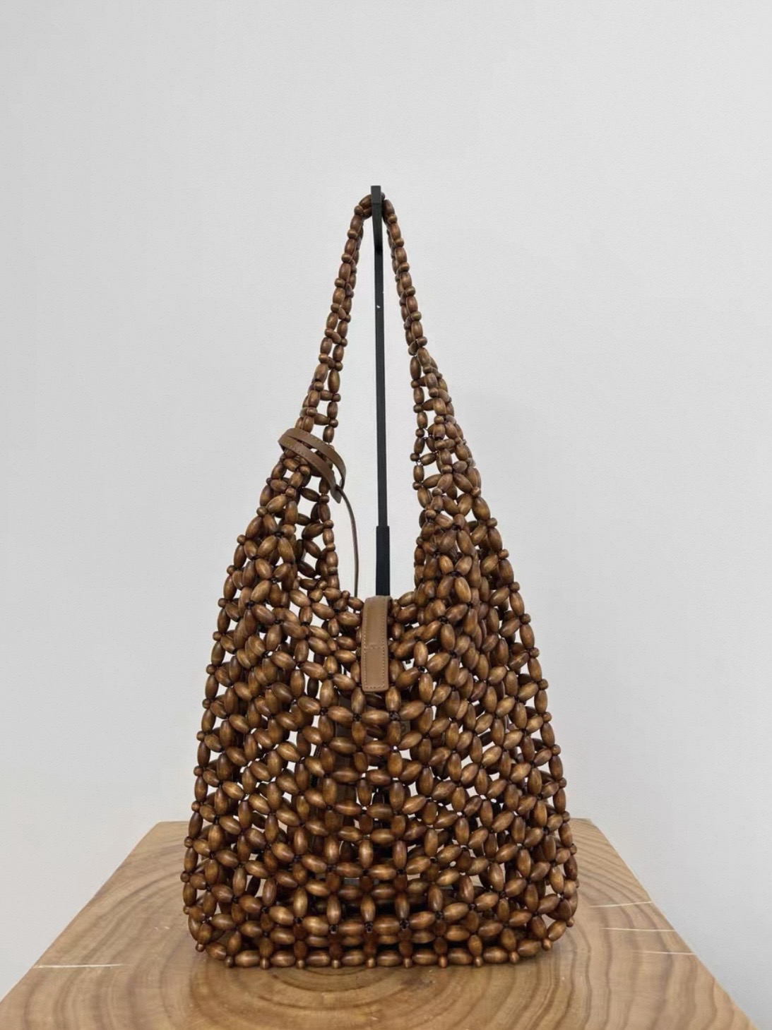 YSL Le 5 À 7 Beaded Bag Light Wood - image 3