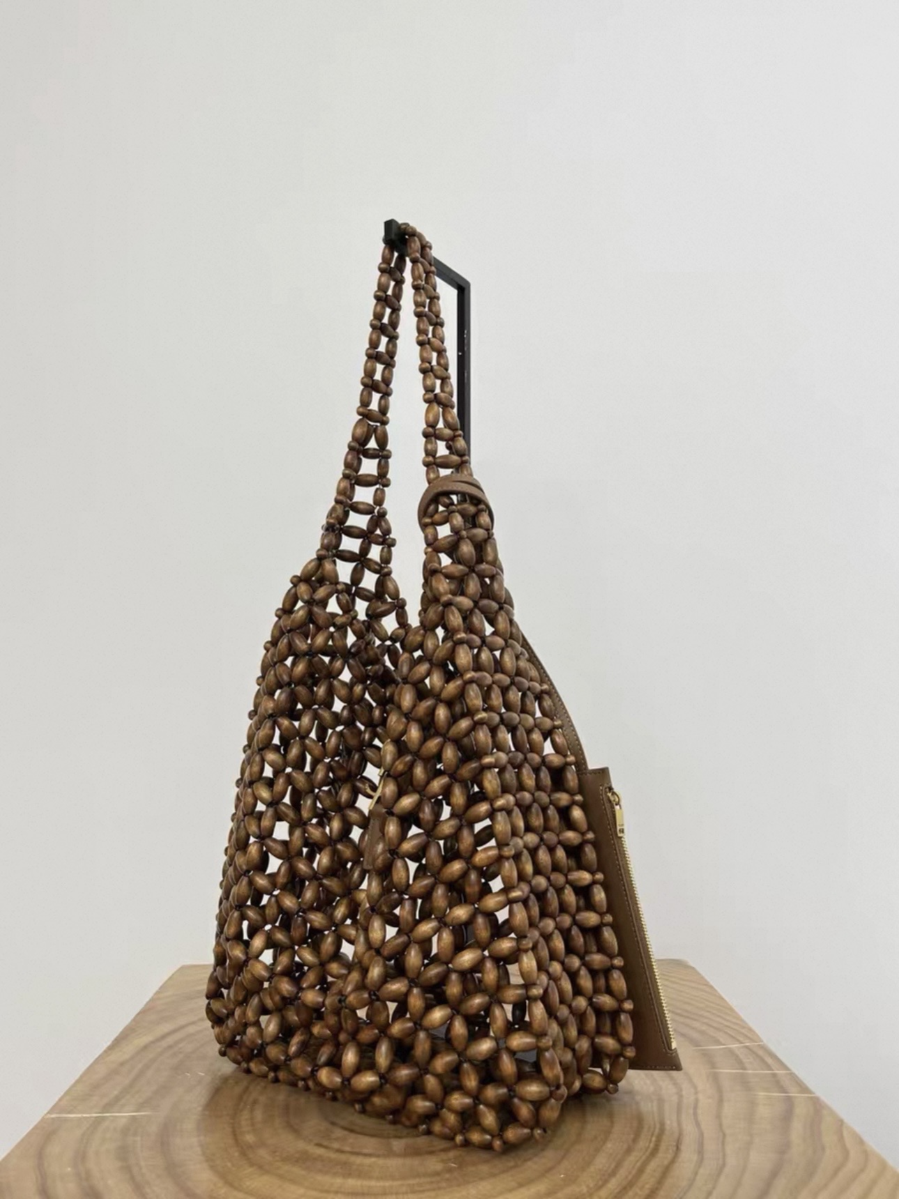 YSL Le 5 À 7 Beaded Bag Light Wood - image 4