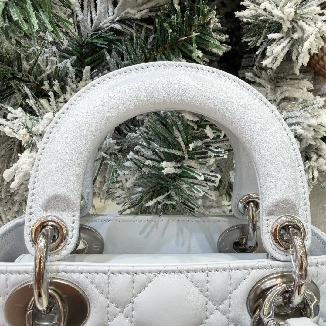 Mini Lady Dior Bag with Chain Two-Tone Blue Cannage Lambskin - image 8