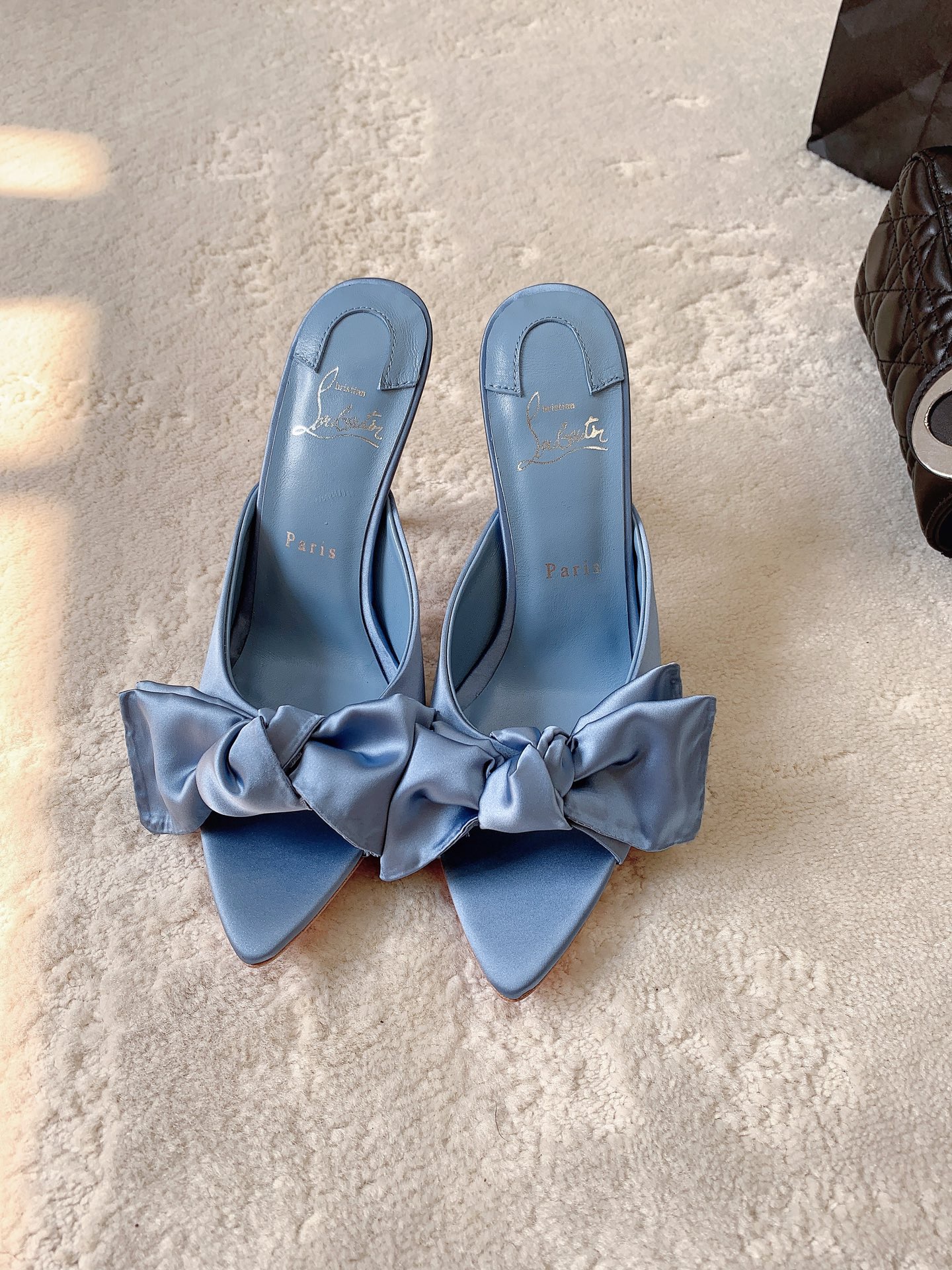 CL Mulazee bow-detail silk taffeta mules - image 2