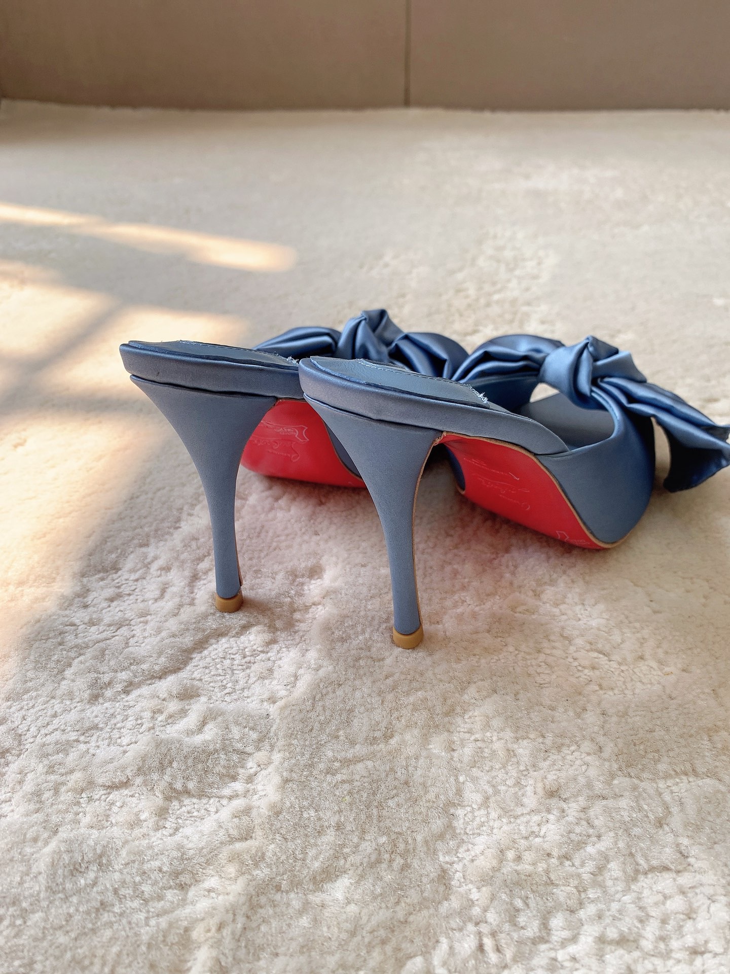 CL Mulazee bow-detail silk taffeta mules - image 4