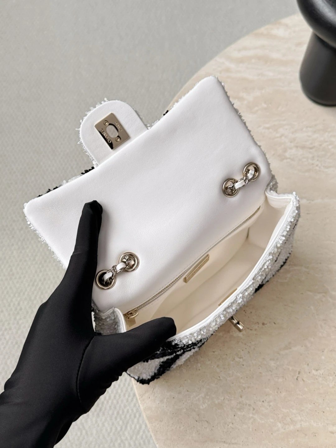 CHANEL Sequin Flap Bag - image 6