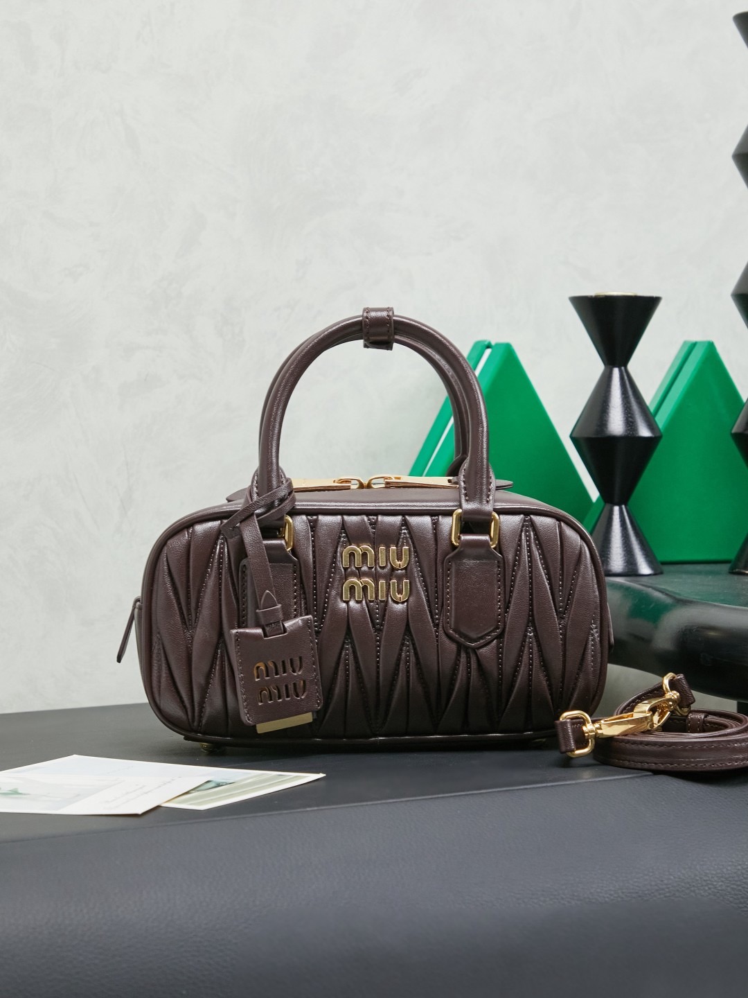 MIUMIU Arcadie matelassé nappa leather bag – 22cm - image 2