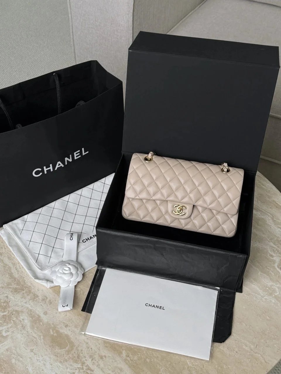CHANEL Small Classic Flag Bag Lambskin Leather - image 26
