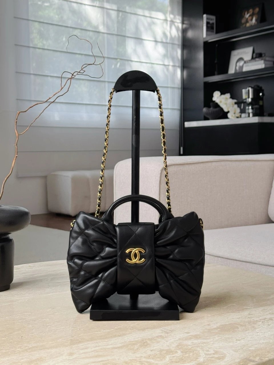 CHANEL bow bag Shiny lambskin - image 2