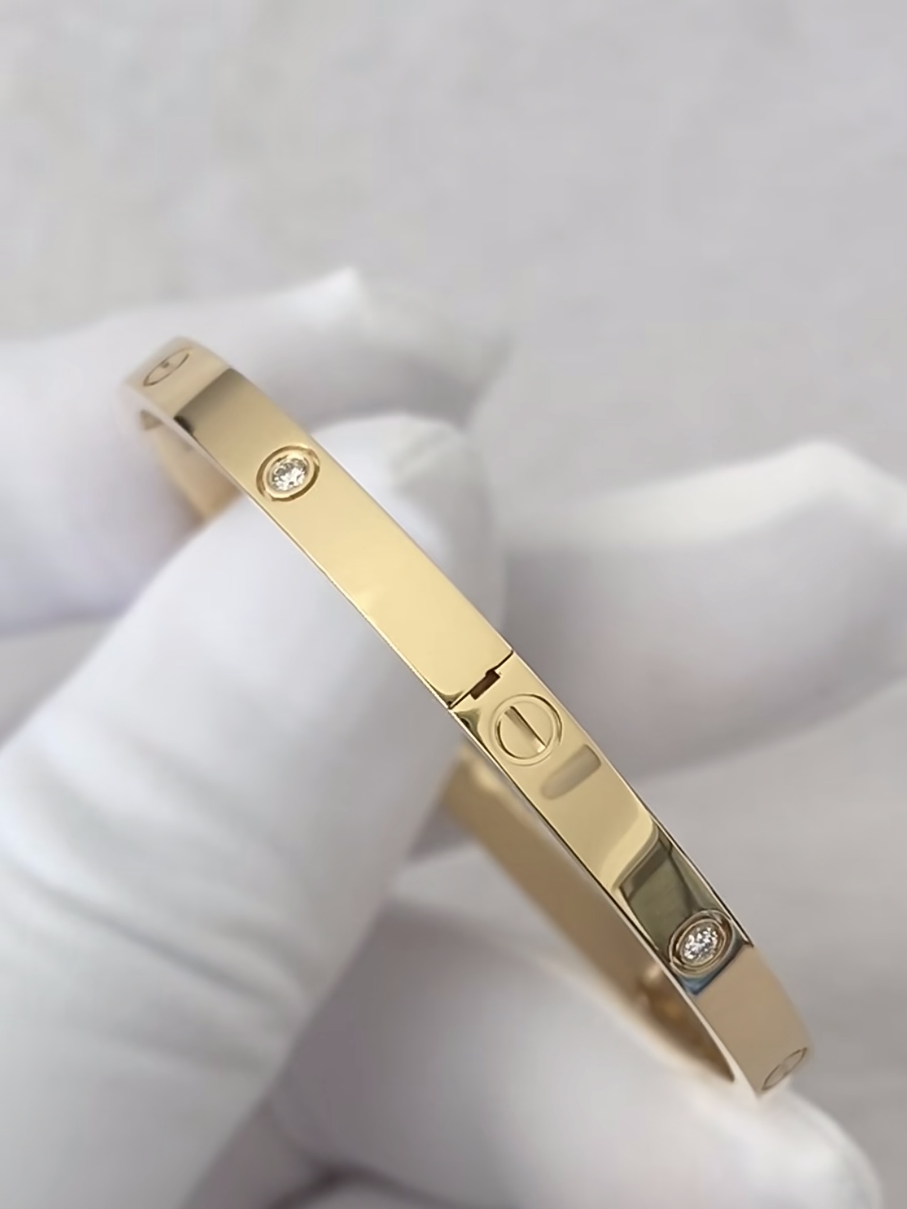 Cartier Love Bracelet Narrow version 4 Diamonds - image 3