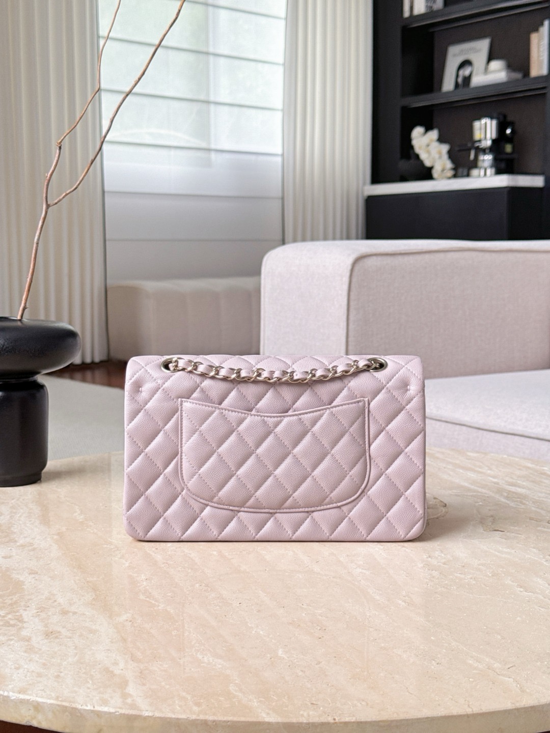 CHANEL Classique Flap Medium Light Pink Caviar Leather - image 3