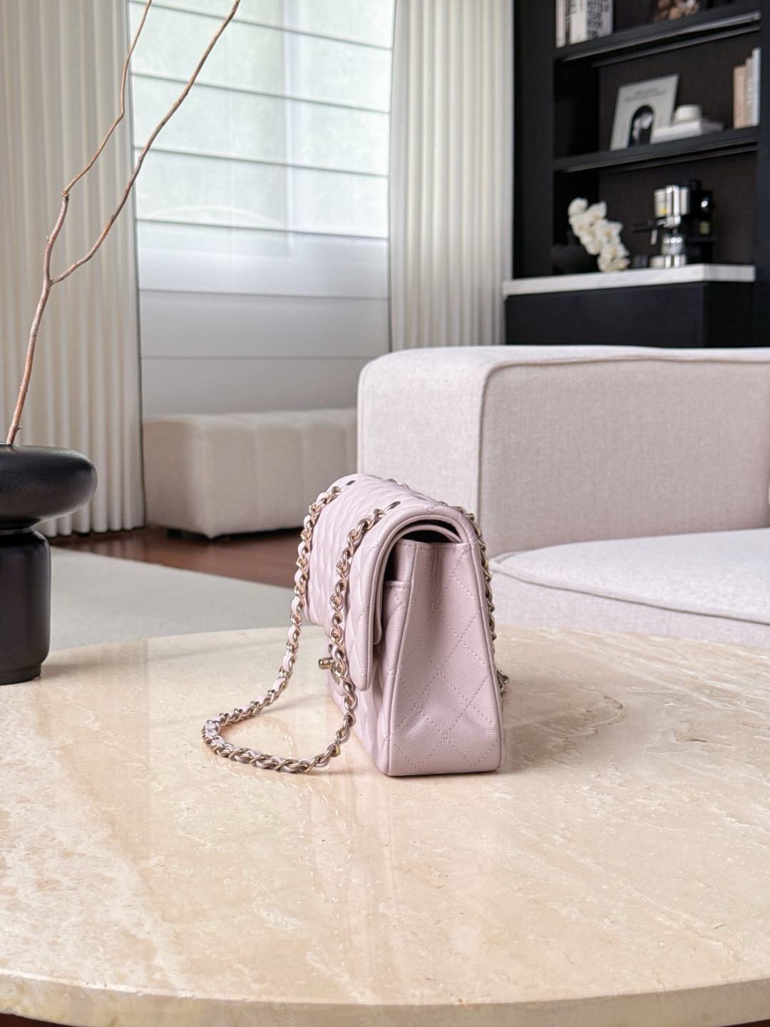 CHANEL Classique Flap Medium Light Pink Caviar Leather - image 4