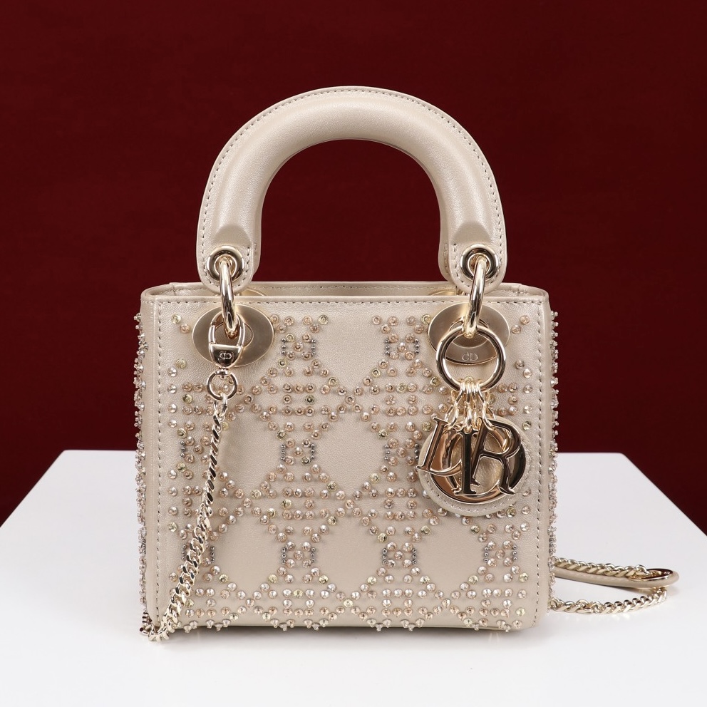 DIOR Champagne Gold Floral Design Fully Paved with Diamonds - image 2