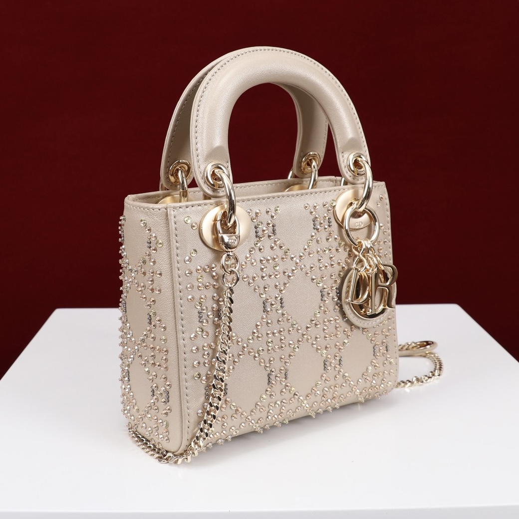 DIOR Champagne Gold Floral Design Fully Paved with Diamonds - image 3