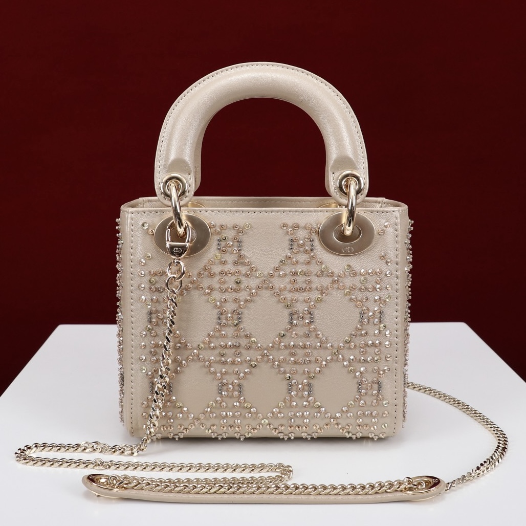 DIOR Champagne Gold Floral Design Fully Paved with Diamonds - image 4