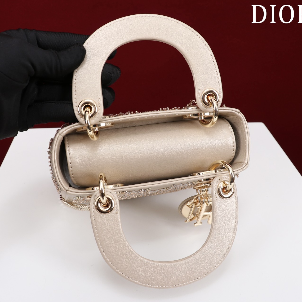 DIOR Champagne Gold Floral Design Fully Paved with Diamonds - image 6