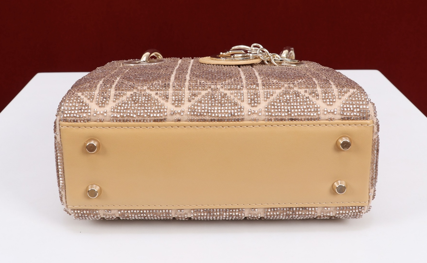 MIni Lady Dior Cotton fabric with bead embroidery - image 5