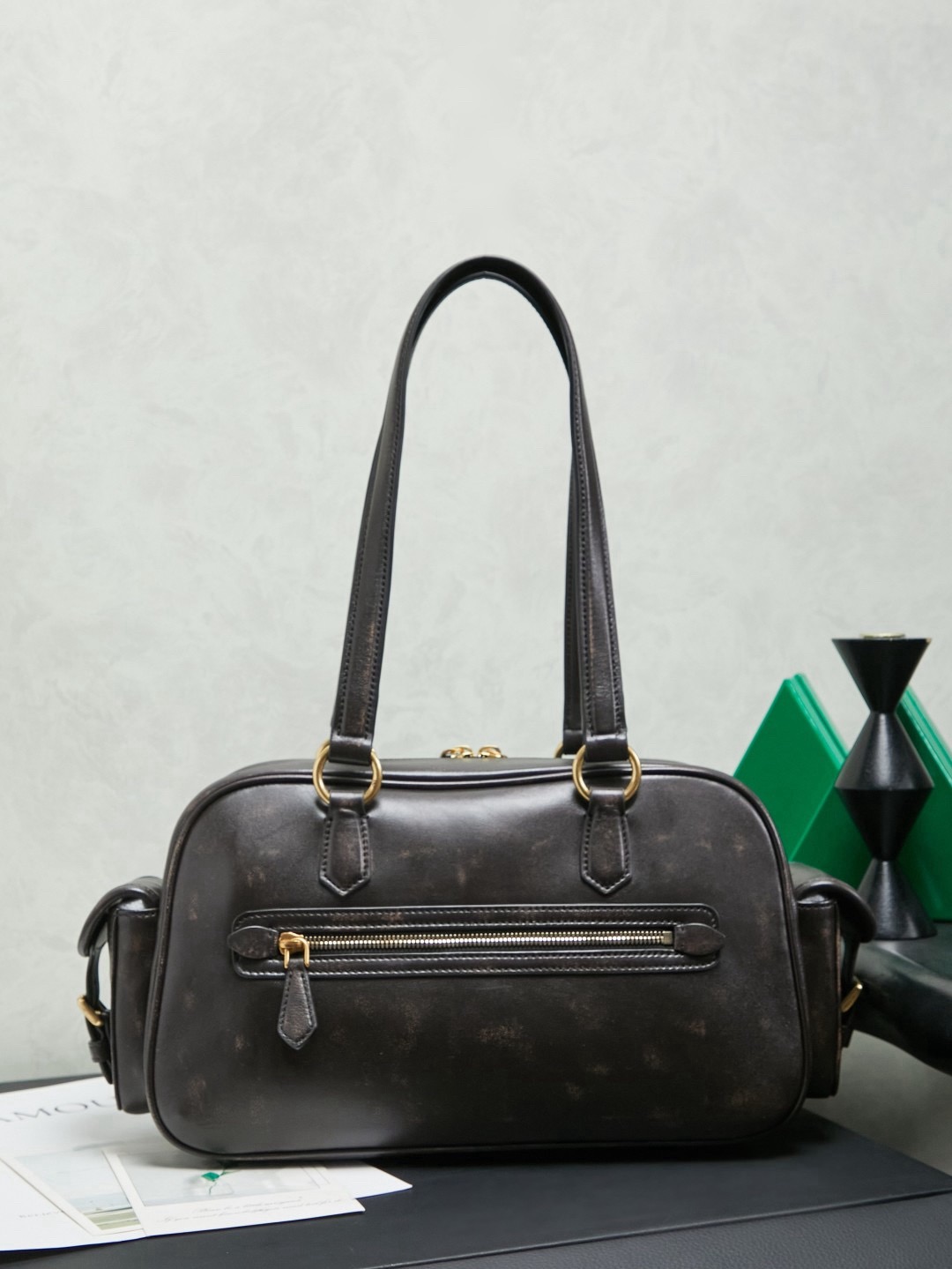 MIUMIU Pocket nappa leather top-handle bag - image 3