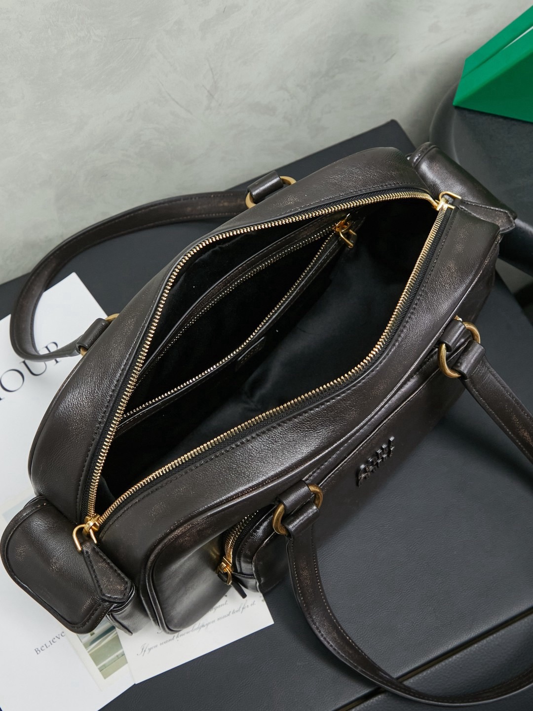 MIUMIU Pocket nappa leather top-handle bag - image 6