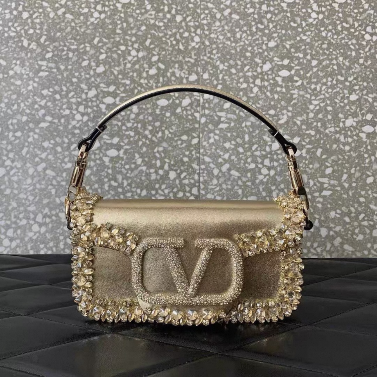 Valentino Garavani Small Locò Embellished Shoulder Bag - image 2