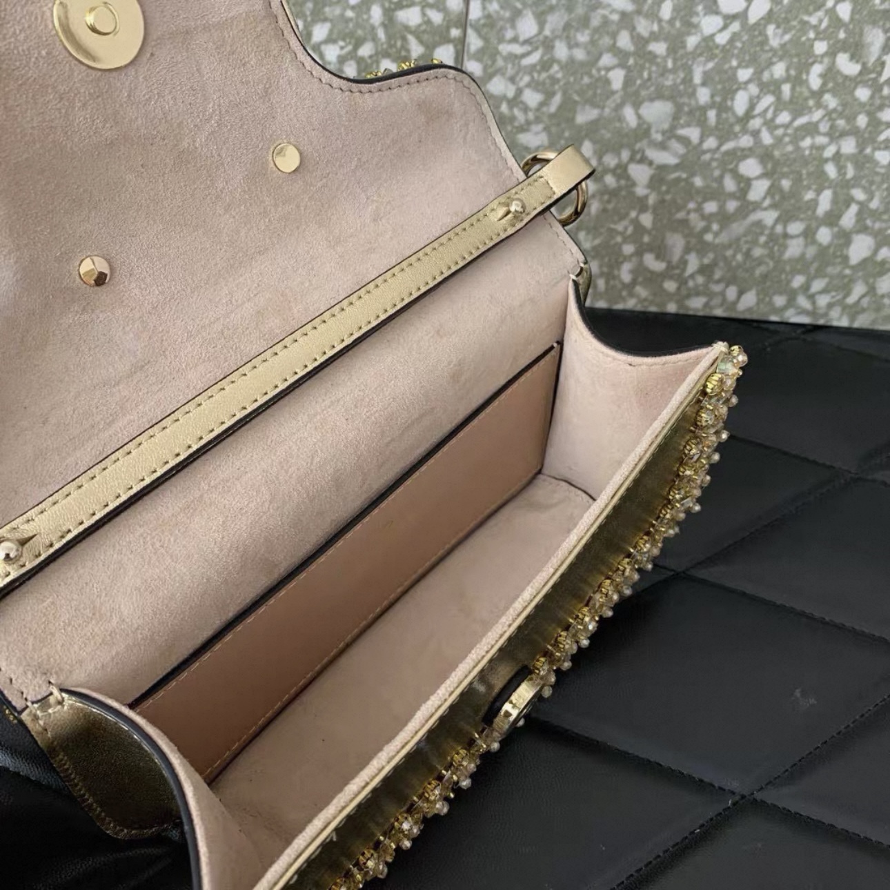 Valentino Garavani Small Locò Embellished Shoulder Bag - image 6