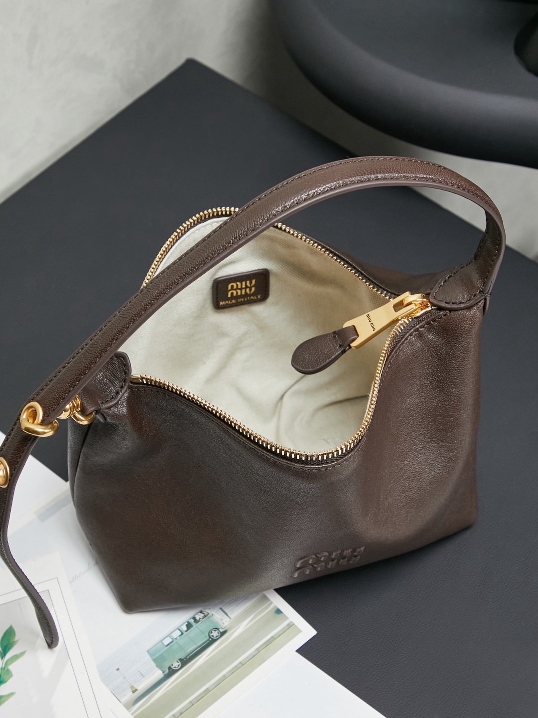 MIUMIU Nappa leather pouch - image 6