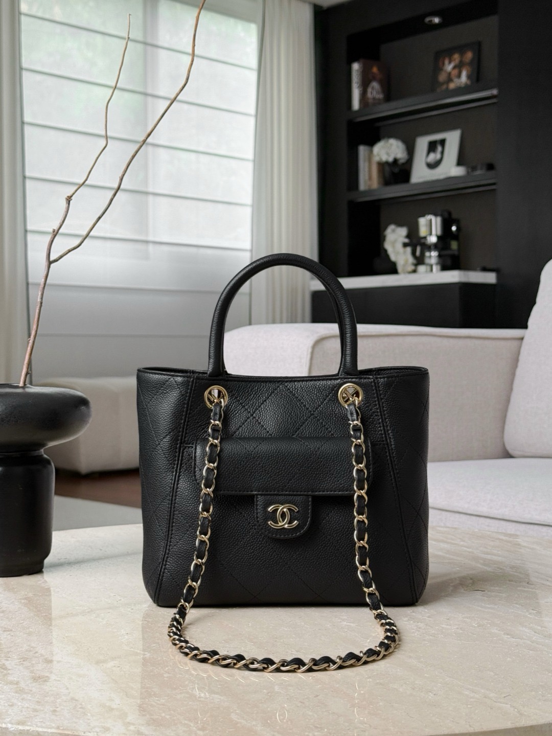 CHANEL Small Shopping Bag Grained Calfskin - image 2