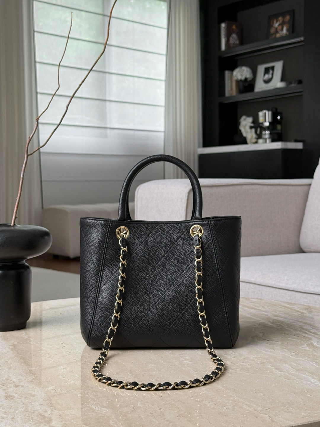 CHANEL Small Shopping Bag Grained Calfskin - image 3