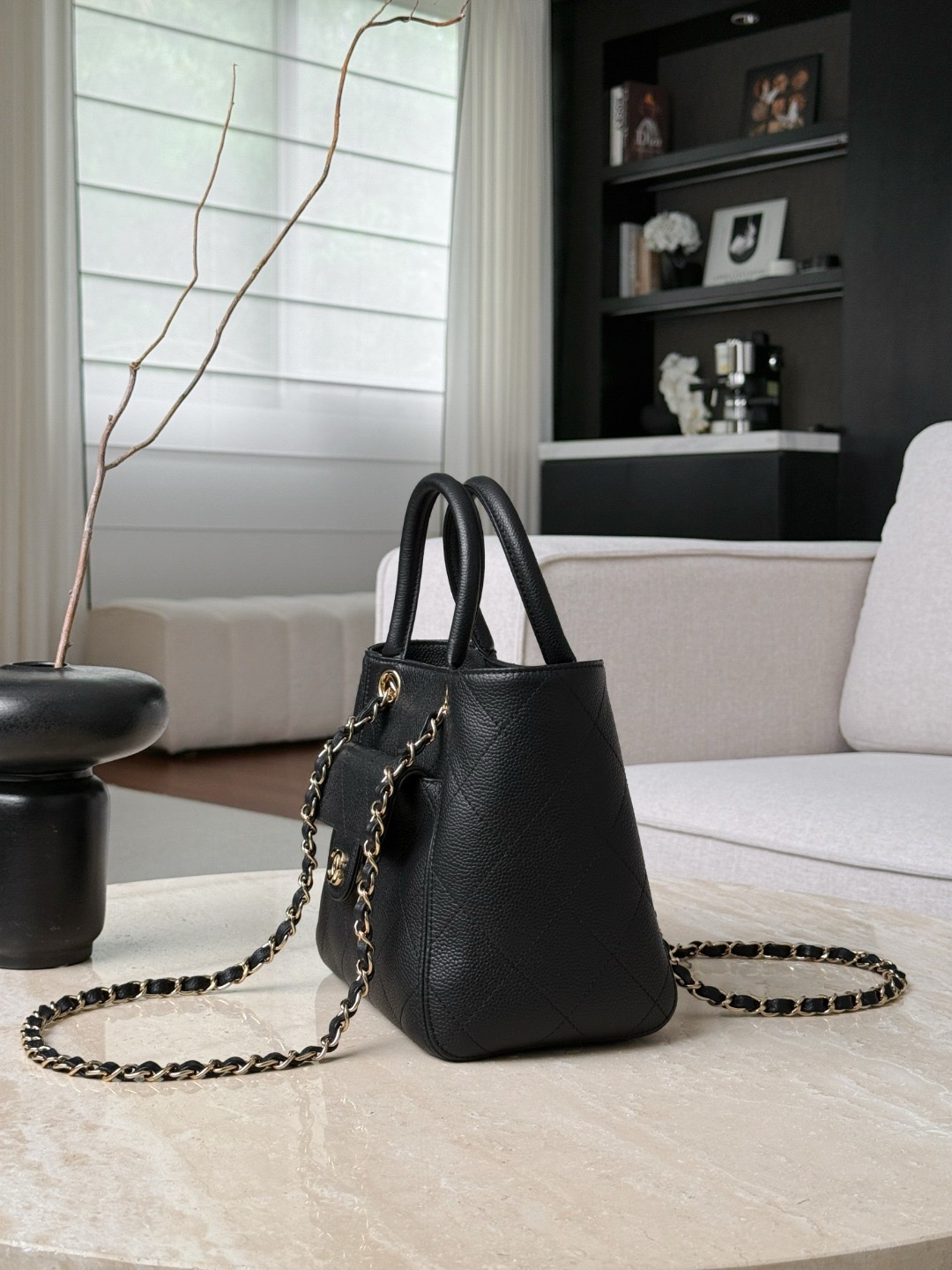 CHANEL Small Shopping Bag Grained Calfskin - image 4