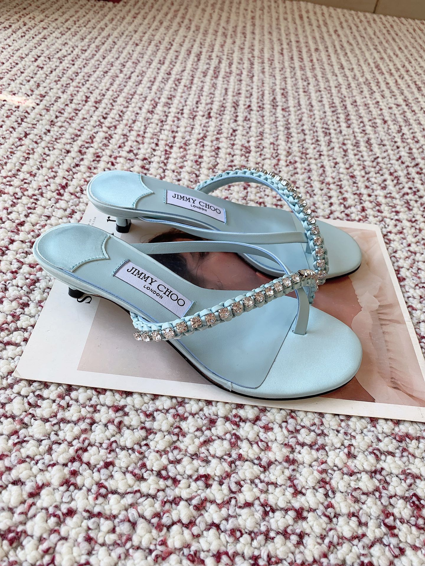 JIMMY CHOO Crystal-Embellished Heeled Mules - image 3
