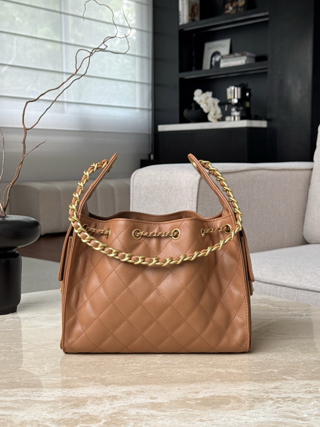 CHANEL 25Bag Caviar leather In Caramel - image 3