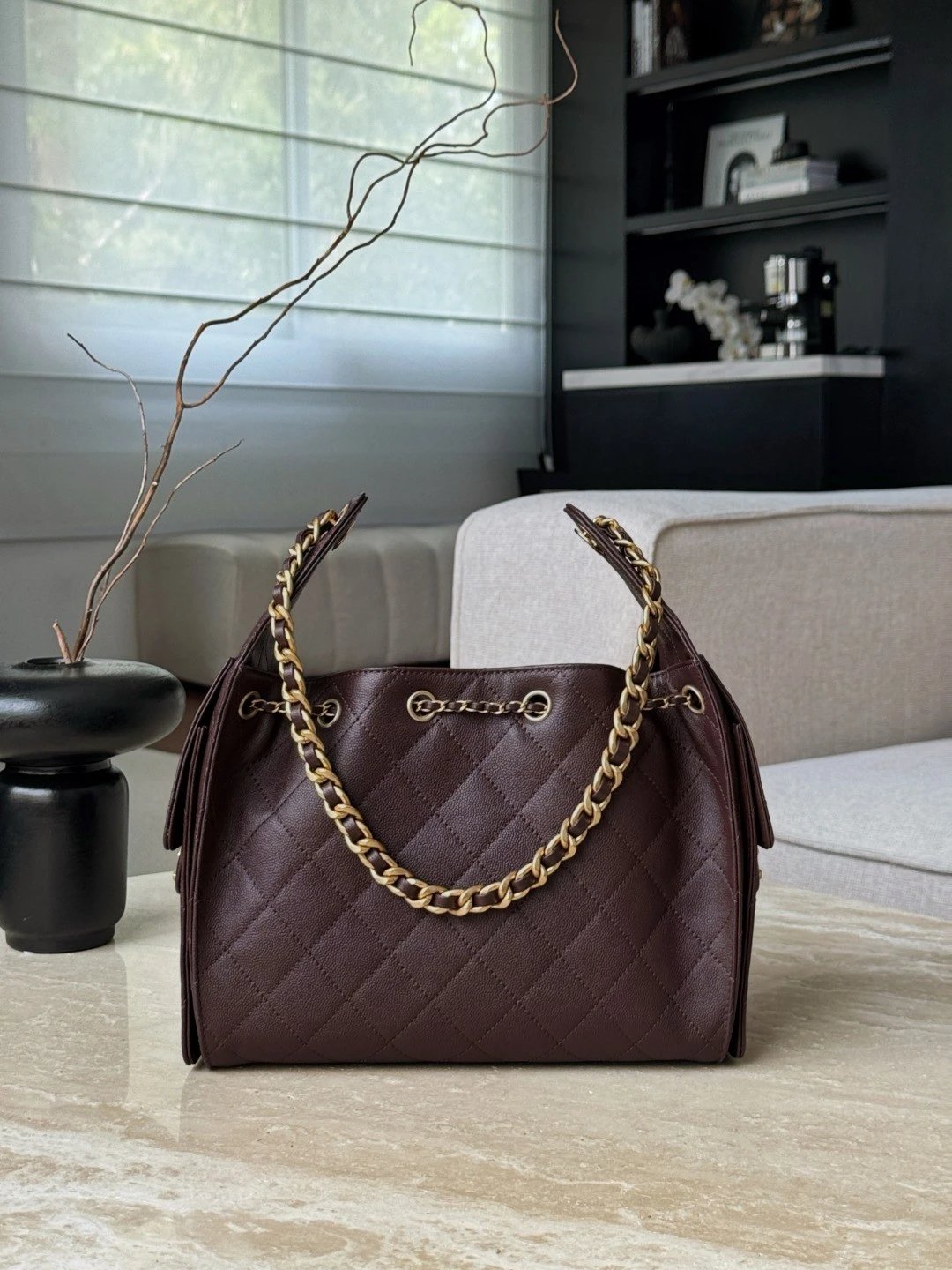 CHANEL 25Bag Caviar leather In Dark Brown - image 3