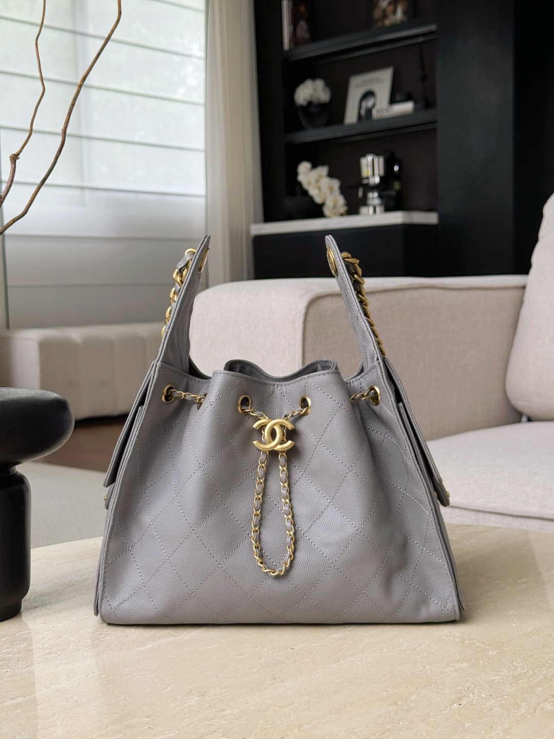 CHANEL 25Bag Caviar leather In Grey - image 2
