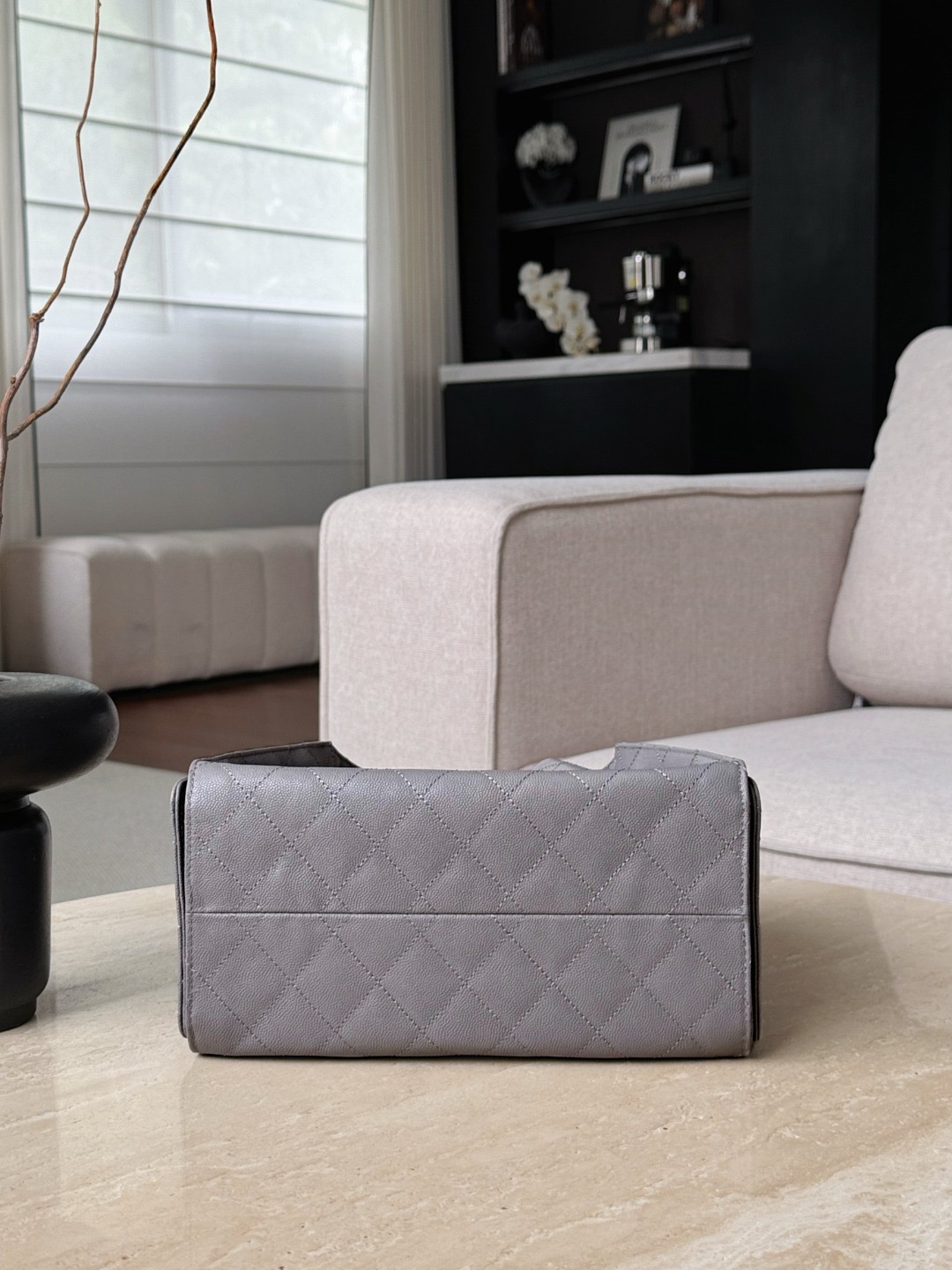 CHANEL 25Bag Caviar leather In Grey - image 5