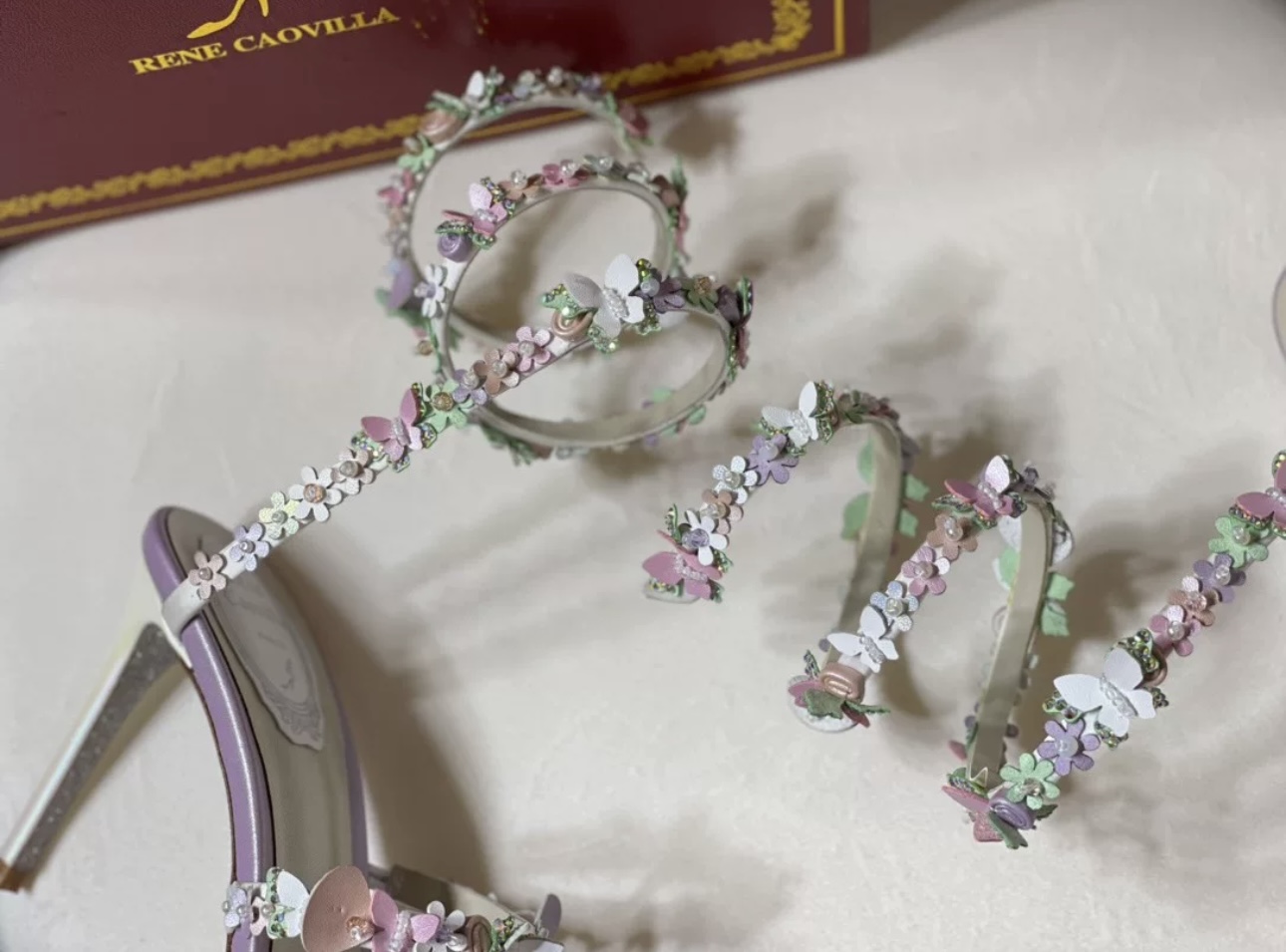 RENE  CAOVILLA flower purple heel - image 9