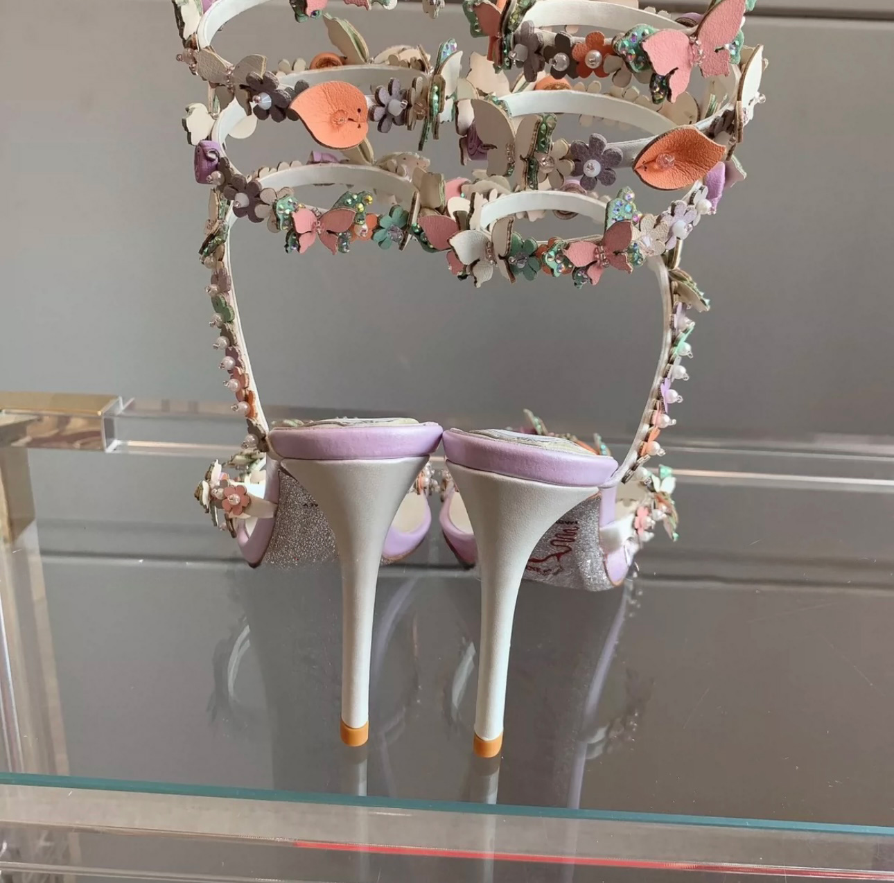 RENE  CAOVILLA flower purple heel - image 11