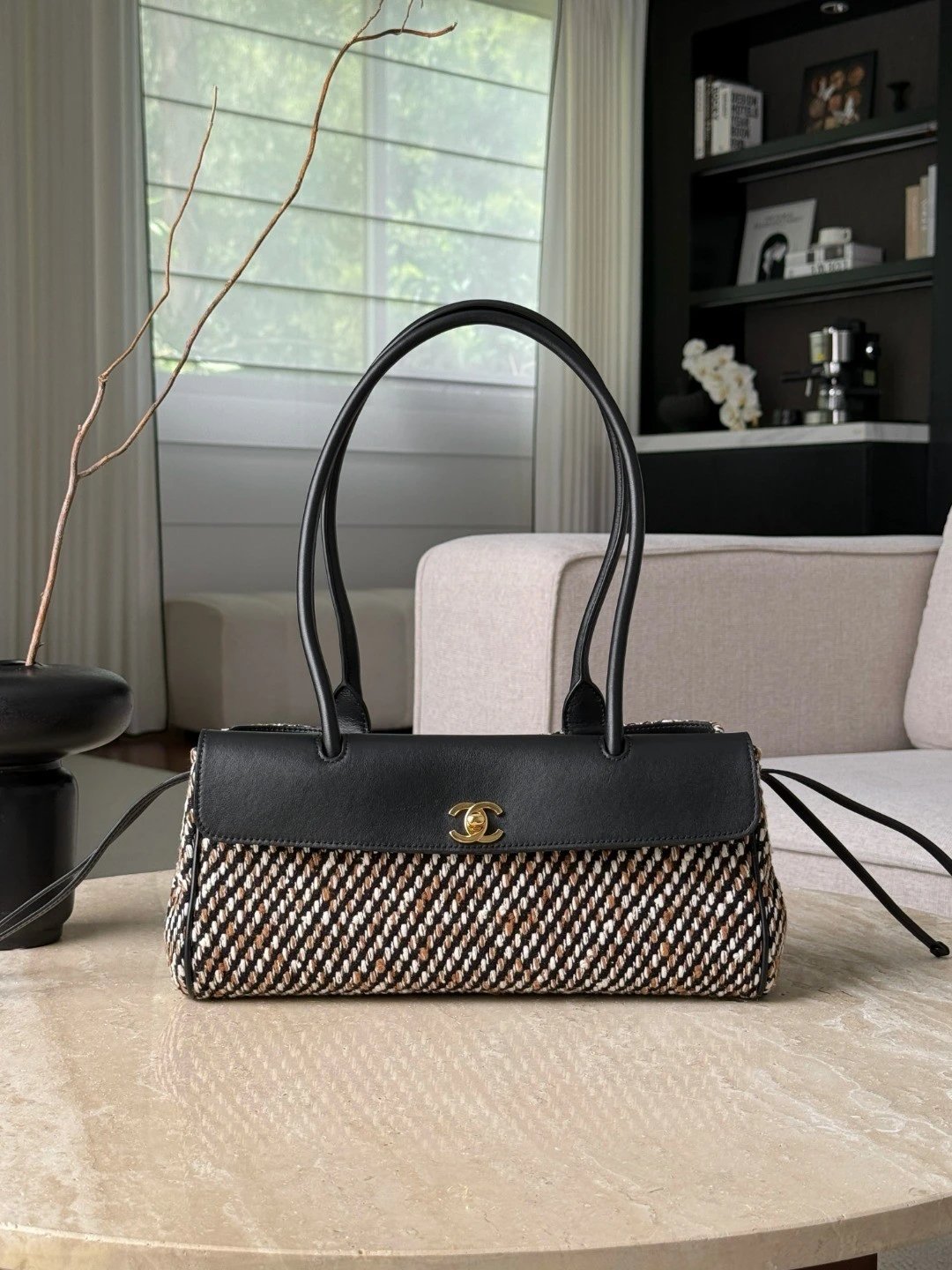 CHANEL Small Shopping Bag Tweed Calfskin - image 2