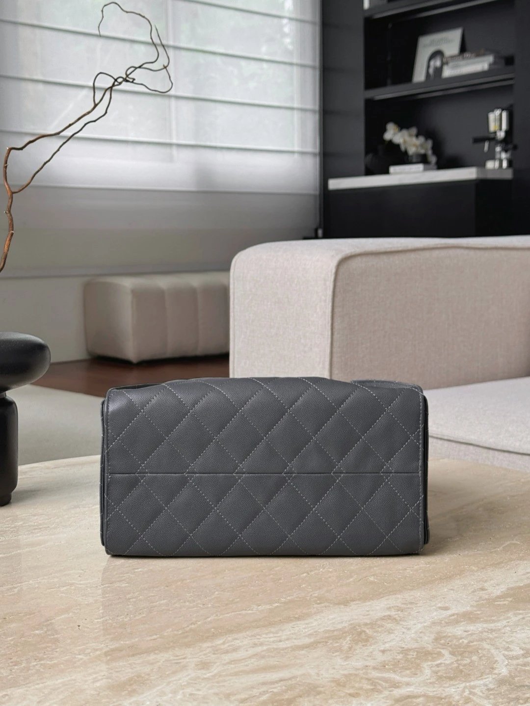 CHANEL 25Bag Caviar leather In Dark Grey - image 5