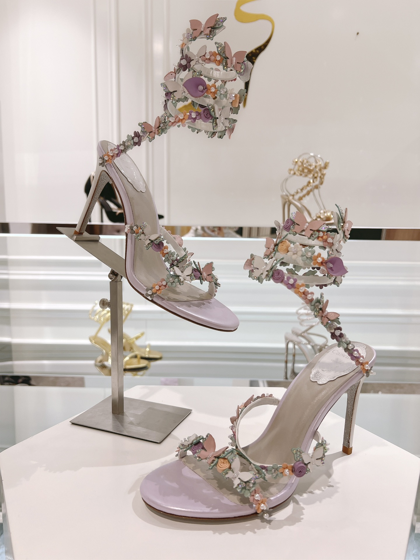 RENE  CAOVILLA flower purple heel - image 5