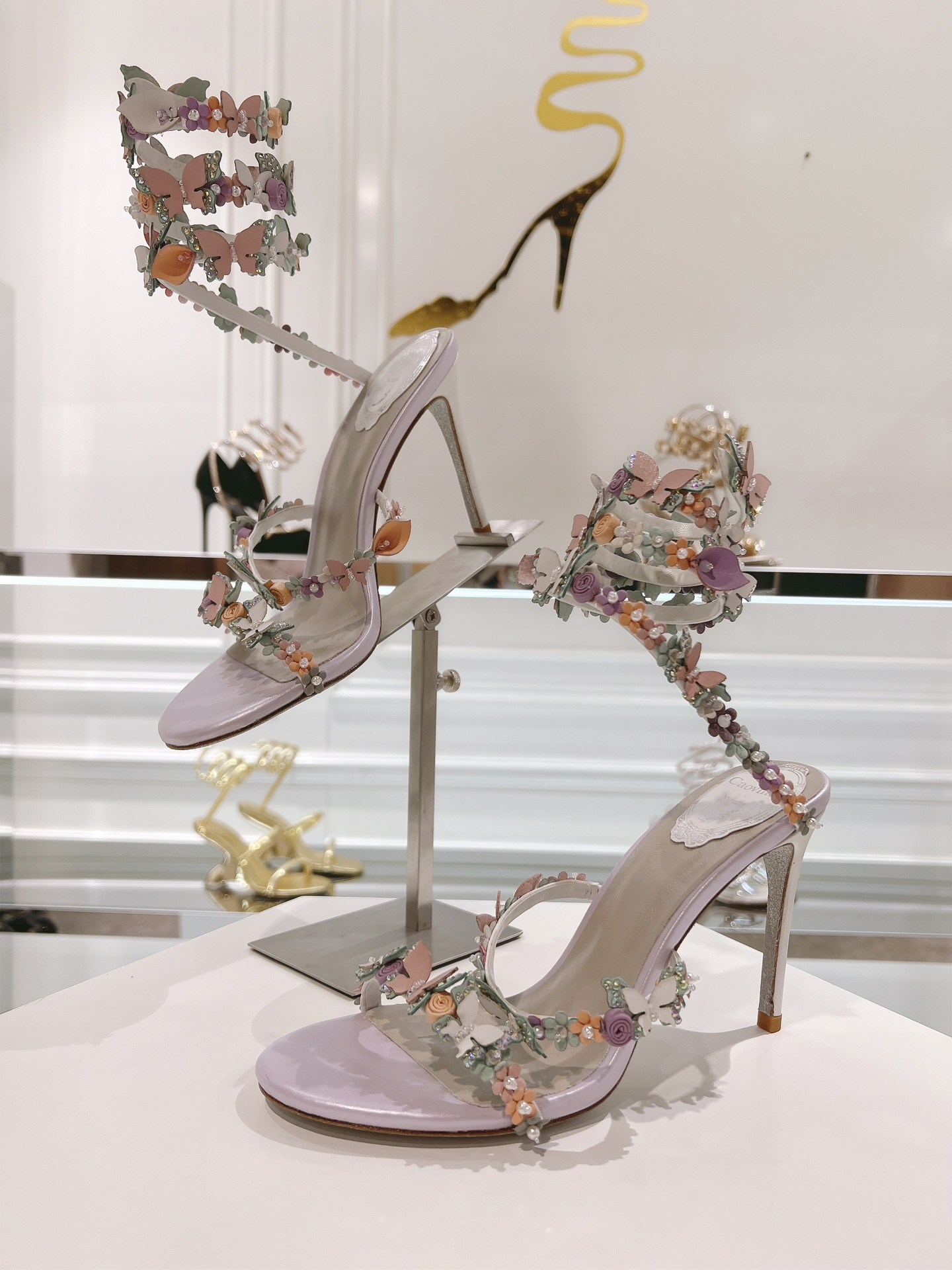 RENE  CAOVILLA flower purple heel - image 6