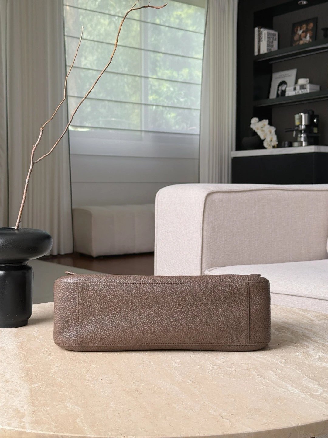 CHANEL Maxi Flap Bag Grained Calfskin In Light Brown - image 5