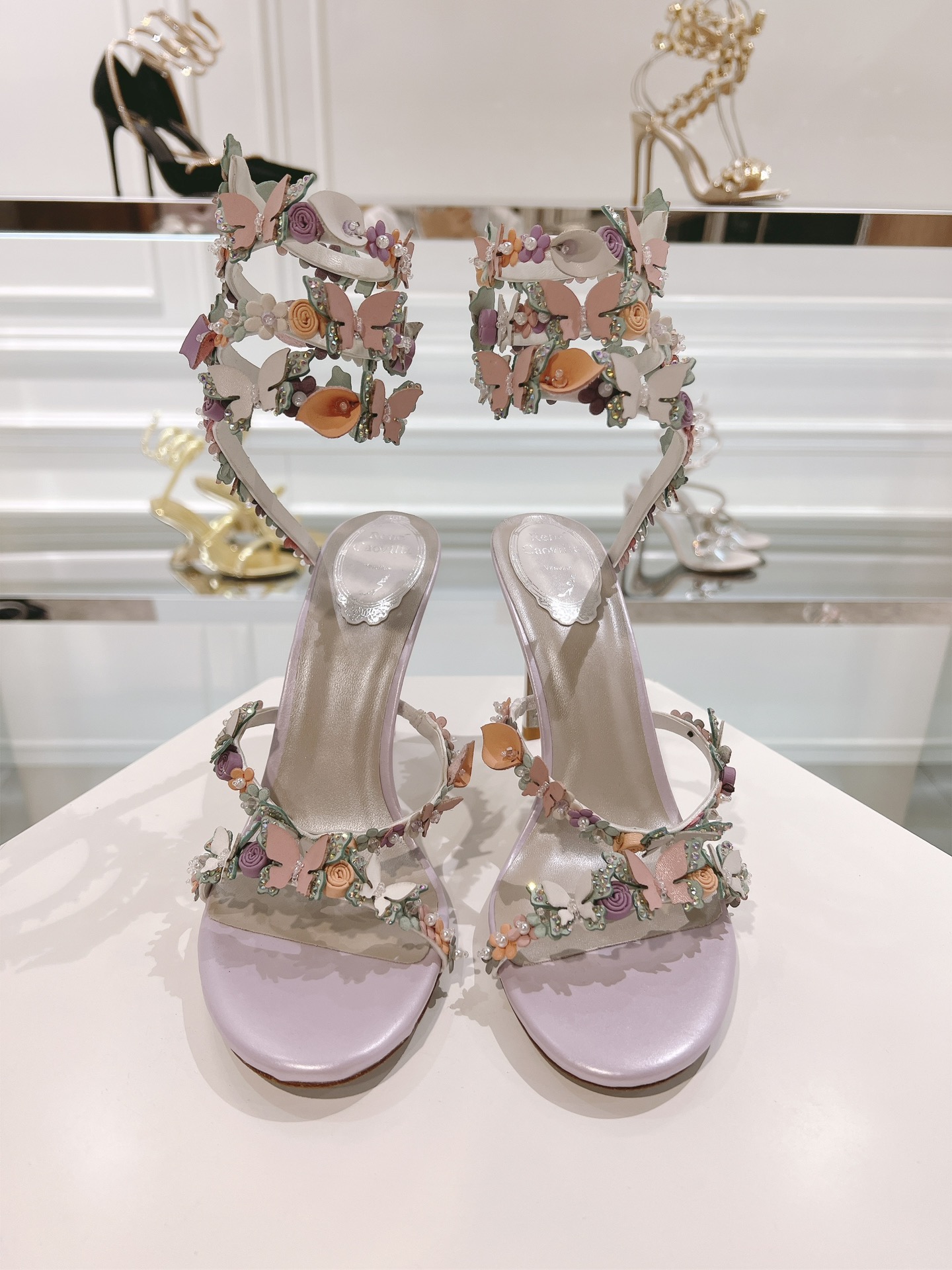 RENE  CAOVILLA flower purple heel - image 2