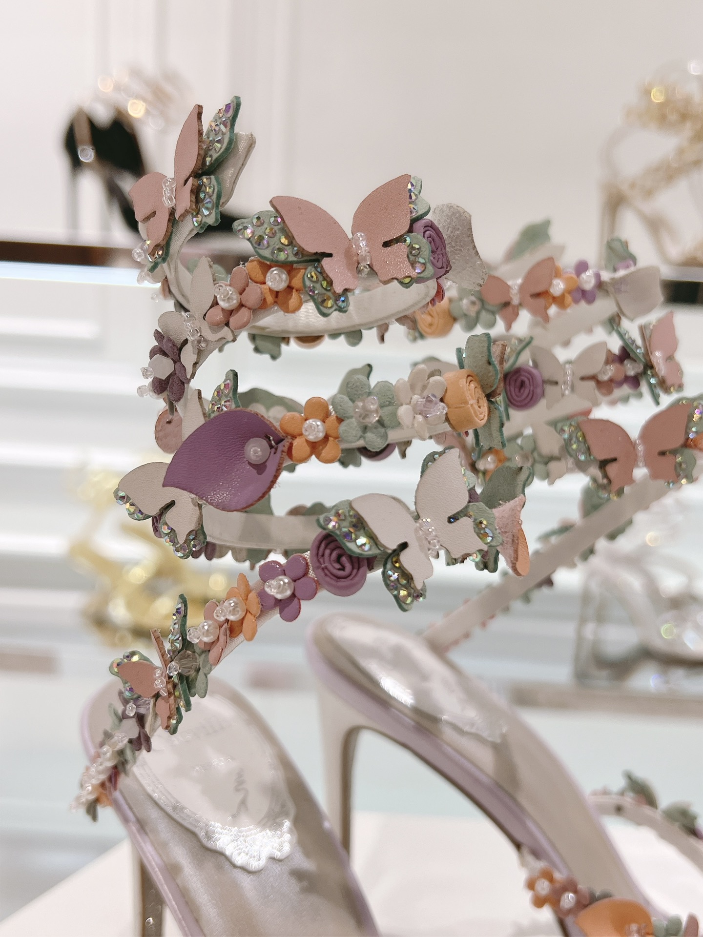 RENE  CAOVILLA flower purple heel - image 10