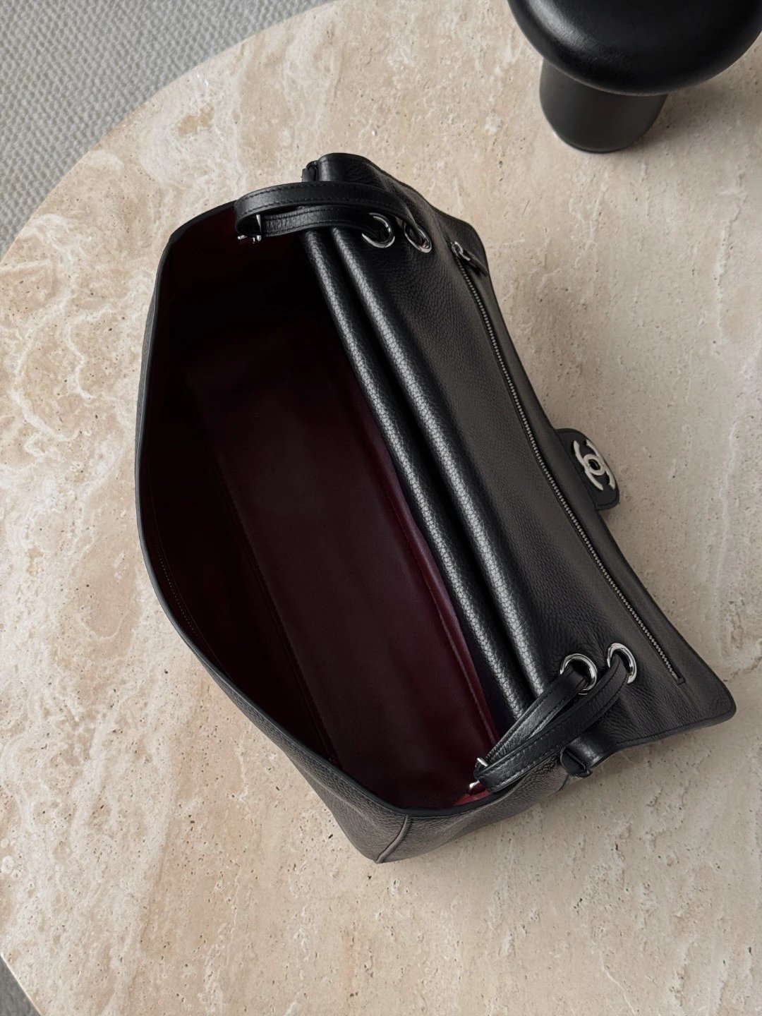 CHANEL Maxi Flap Bag Grained Calfskin In Black - image 6