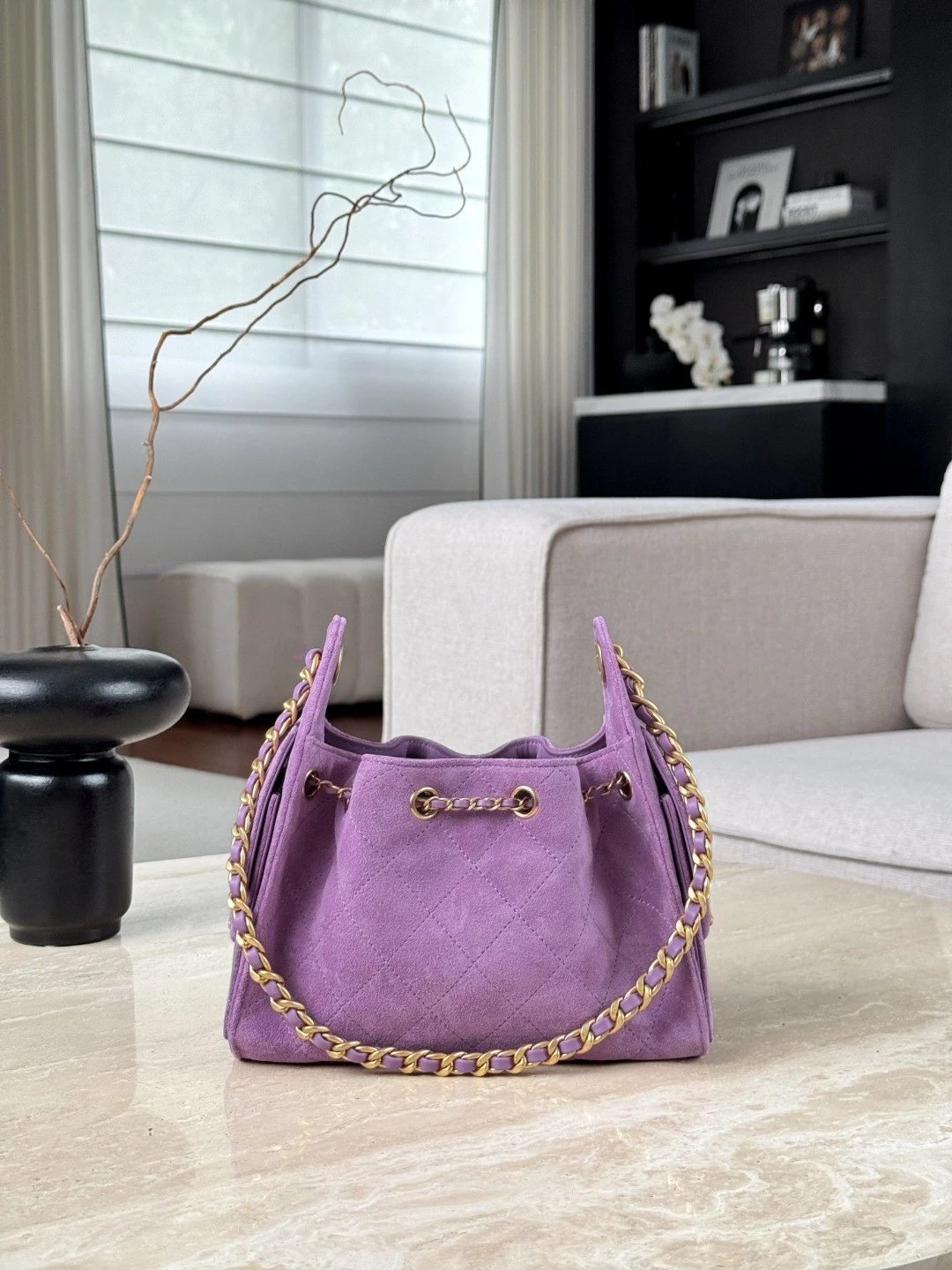 CHANEL 26C MINI Hobobag Suede - image 3